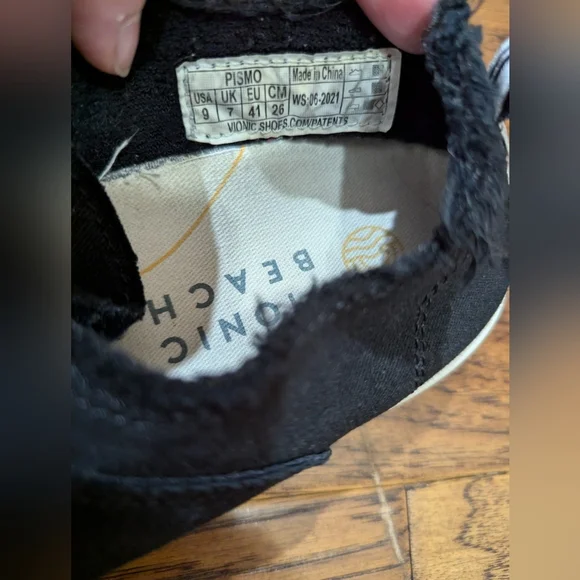 Vionic Black Sneakers with White Accents - Picture 3 of 4